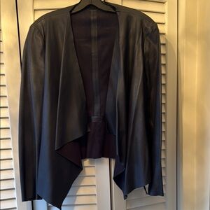 Zara Faux Leather Navy Jacket
